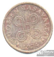 Финляндия 5 пенни 1974 г. 9_3_7