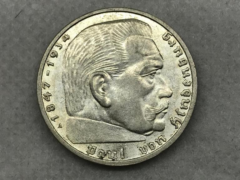 2 марки 1939 А (БЕРЛИН) Германия Третий Рейх Серебро UNC