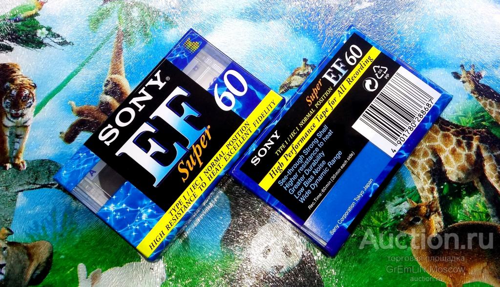 Аудиокассеты SONY EF Super 60 (95г.)