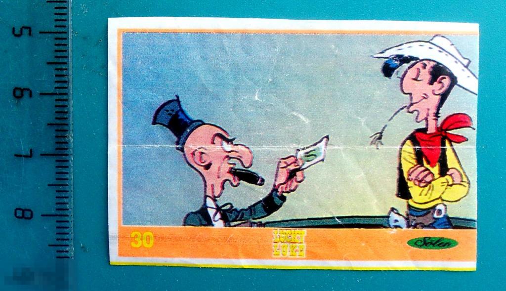 Вкладыш  LUCKY LUKE (Solen) №30 - жевательная резинка - cS(307) - комиксы