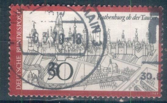 ФРГ 1969  Mi# 603 Туризм виды.  гаш