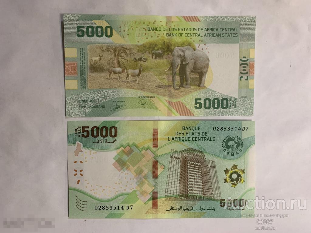 2020. Центрально- Африканские Штаты 5000 франков. ПРЕСС  UNC