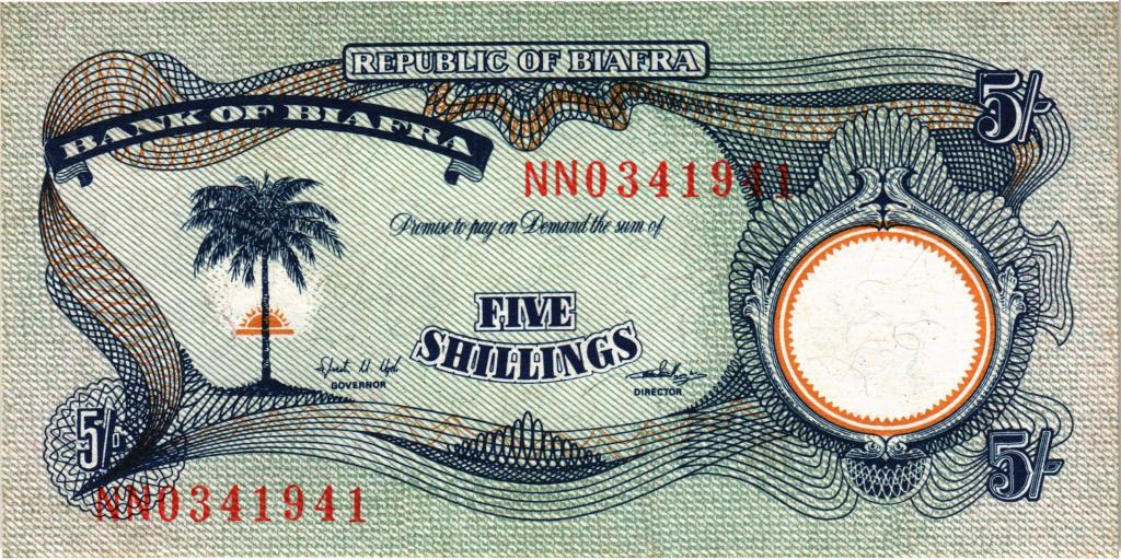 5 шиллингов 1969 Биафра, UNC