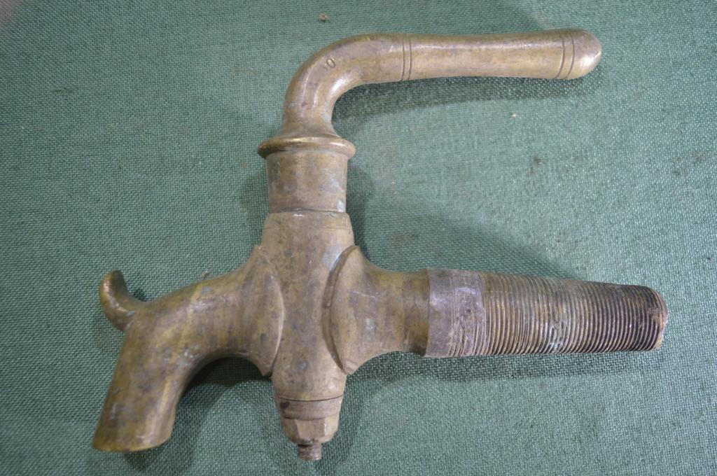 Кран бочковой старинный. Латунь. Царская Россия. #6