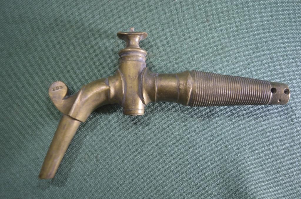 Кран бочковой старинный. Латунь. Клеймо. Царская Россия.