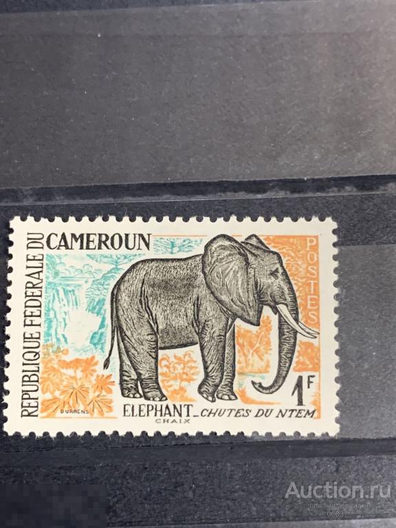 1962. Камерун.  Африканский саванный слон. фауна. Mi.: 356 **