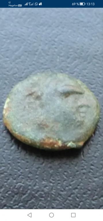 Монета Боспора. Пантикапей. Аполлон-шапки Диоскуров ПАNТI (107)