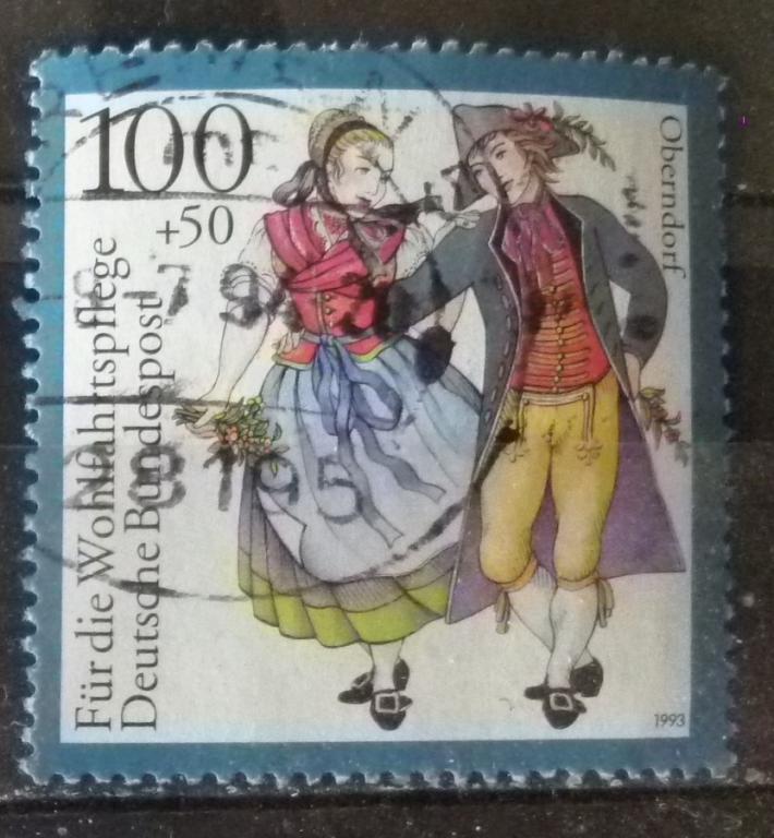 ФРГ 1993 Mi#  1699 Традиционные костюмы гаш