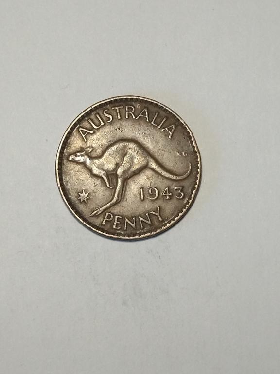 Австралия.  1 пенни 1943 год.