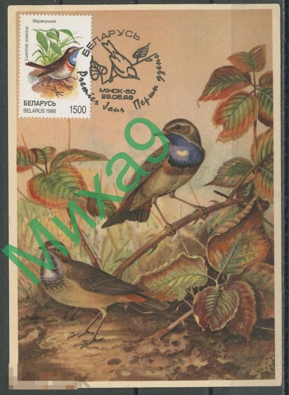 1998 КМ-3199 Беларусь Варакушка Фауна