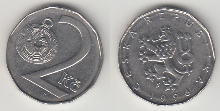 Чехия 2 кроны 1996 М