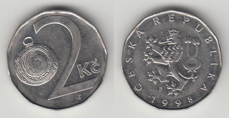 Чехия 2 кроны 1998 М