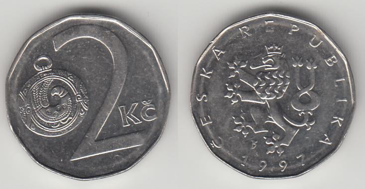 Чехия 2 кроны 1997 М
