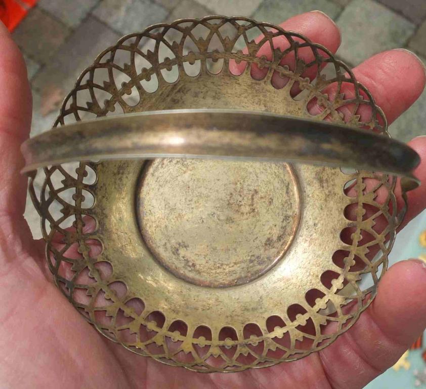 серебряная ваза для конфет, орешков и тд, серебро 875 пр, 1955 год