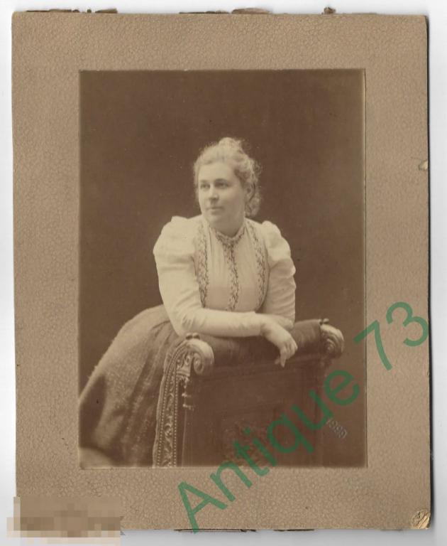 Портрет Дамы Фотография ФИШЕР Санкт-Петербург 1899 г