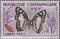 1960. ЦАР.  Бабочки. Charaxes nobilis. Mi.:  5 **