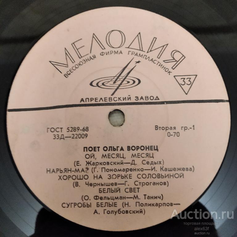Ольга Воронец 1968 Ой, Месяц (СССР)