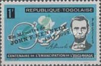1964. Того. Линкольн. Поминовение президента Джона Ф. Кеннеди. Mi.: 408 **