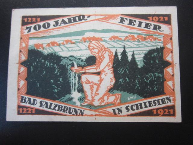 ГЕРМАНИЯ НОТГЕЛЬД  50  ПФЕННИГОВ    OBER SALZBRUNN