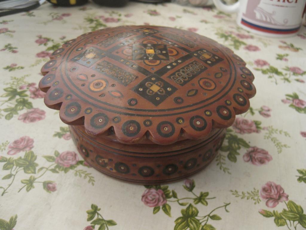 Шкатулка деревянная расписная лакированная, коробочка дерево (4.25)