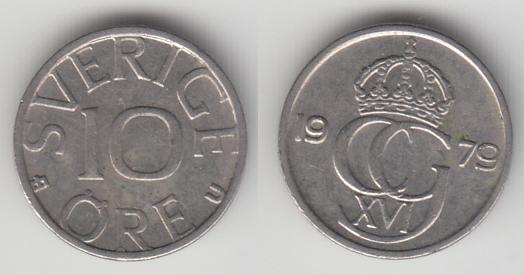 Швеция 10 эре 1979 М