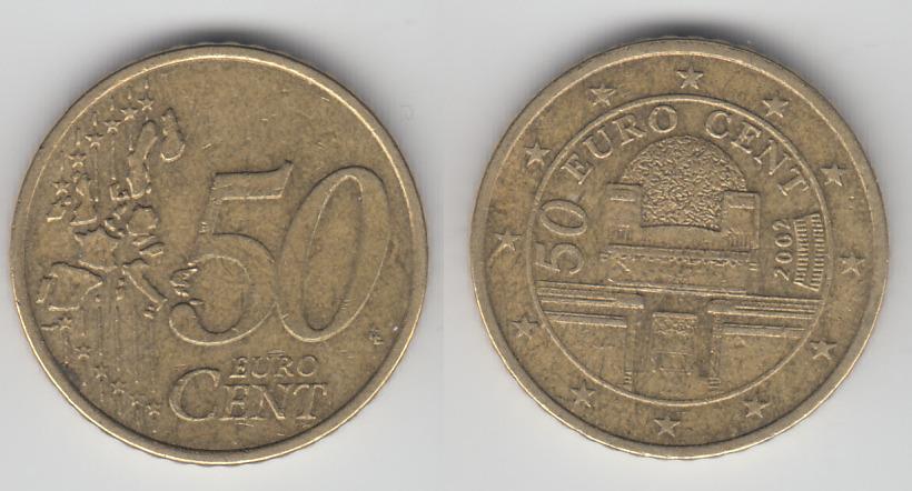 Австрия 50 центов 2002 М