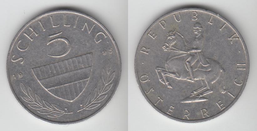 Австрия 5 шиллингов 1995 М