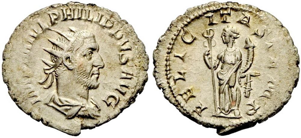 Римская империя, Филипп I Араб 244-249 гг. Антониниан 3,93 гр. (0050)