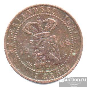 Нидерландская Индия 1 цент 1908 г. 9_4_4