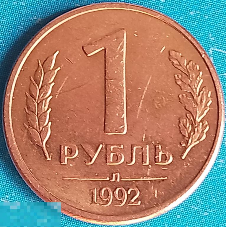 Россия (РФ) 1 рубль 1992 год (y311) Л / Погодовка,
