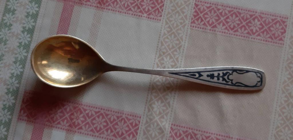 Кубачинская чайная ложка.(серебро, звезда 875 проба.)   вес гр 30,47. Золочение, чернение