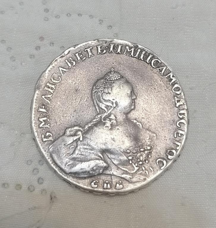 Рубль 1755 СПб яи. Б. Скотта.