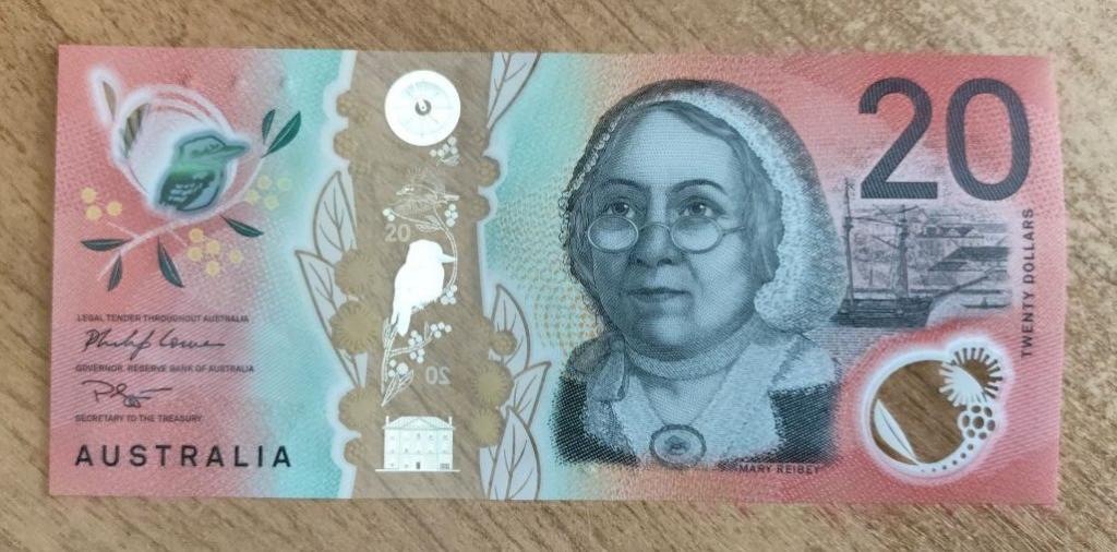 20 долларов 2019 Австралия UNC, Полимер