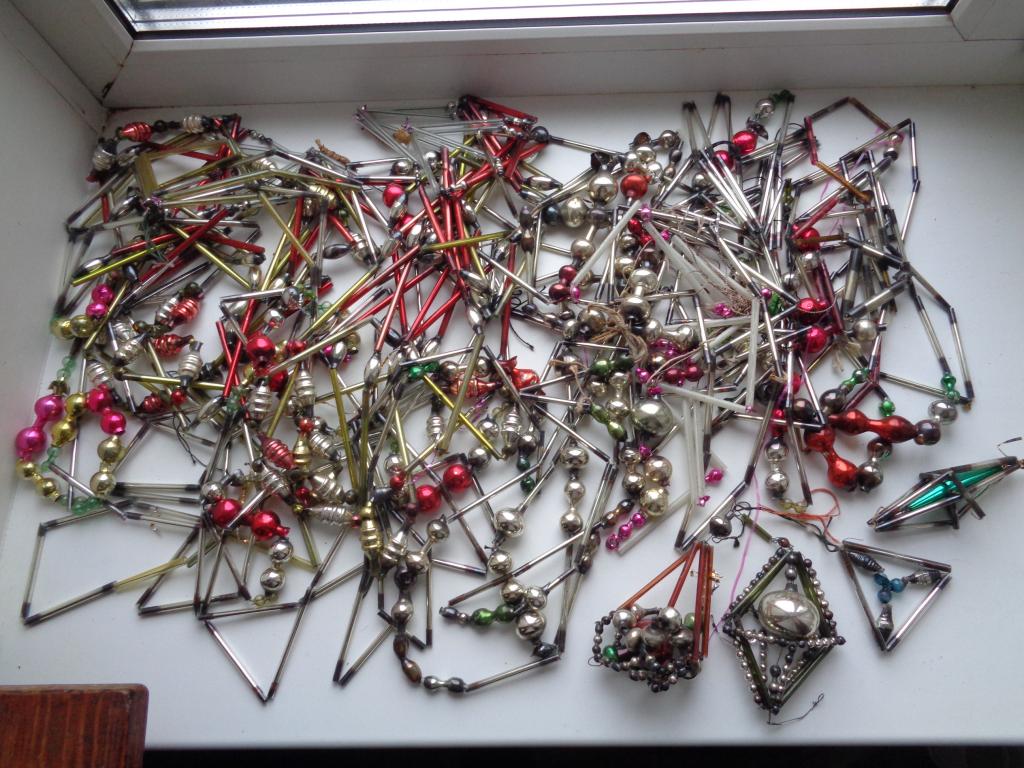 стеклярус-гирлянда,много 60-е.,годы.