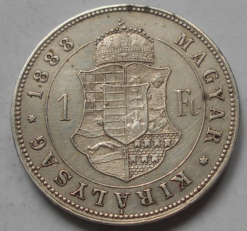 1 форинт 1888 год венгрия  серебро