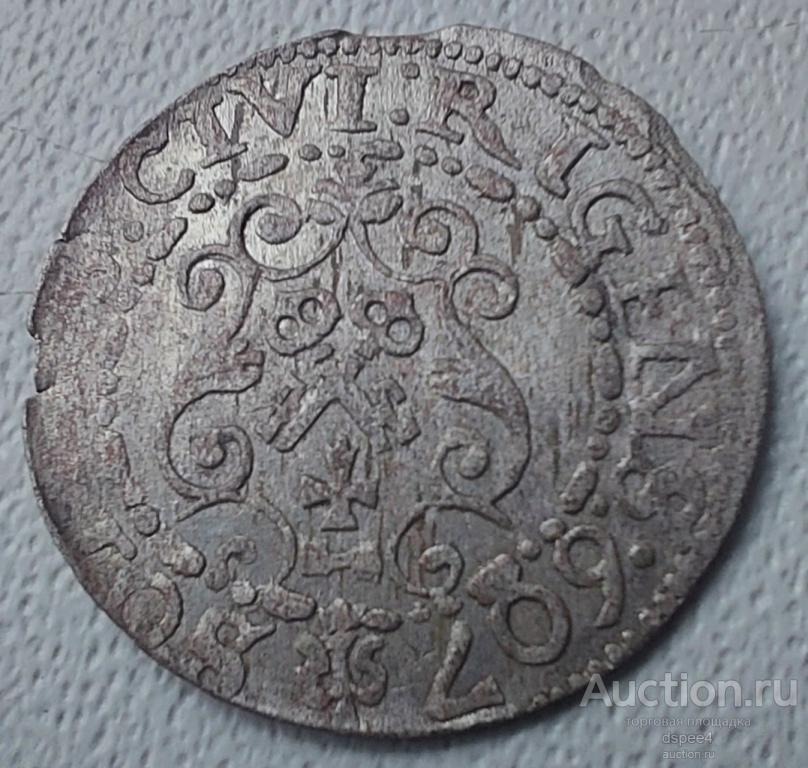 Рига солид 1607 Сигизмунд III Речь Посполитая UNC штемпельный блеск (1)