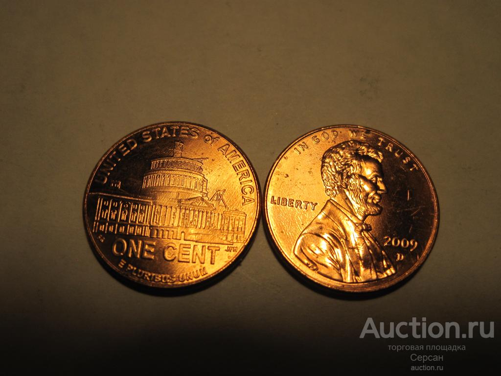 2009 США 1 цент  жизнь Линкольна президенство  из ролла