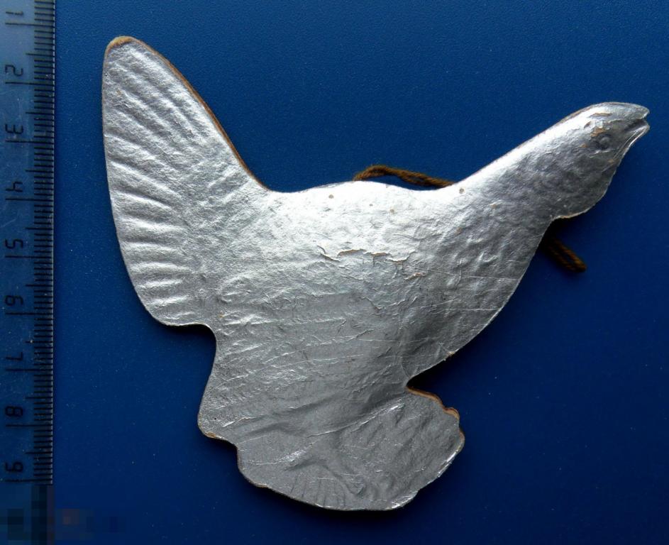 ГЛУХАРЬ ТЕТЕРЕВ - птицы - объемный картон старая елочная игрушка