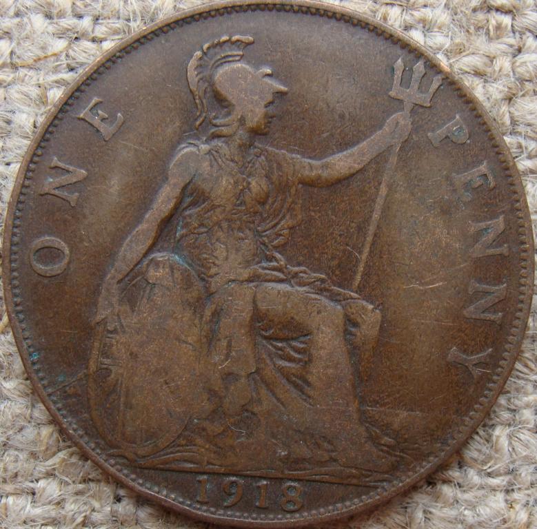 Великобритания 1 пенни 1918 год