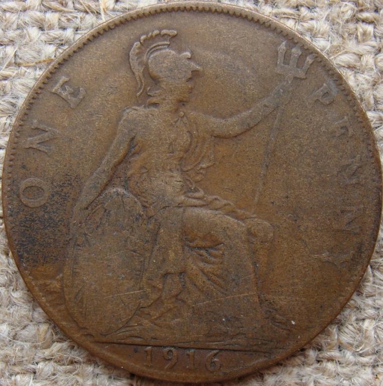 Великобритания 1 пенни 1916 год