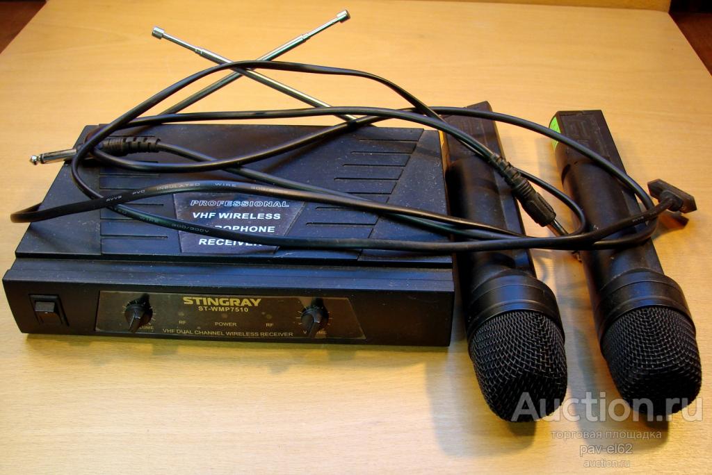 Микрофоны беспроводные - радиосистема (ресивер) STINGRAY ST-WMP 7510 для караоке