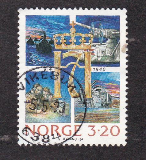 Норвегия 1990 50 лет оккупации (3543)
