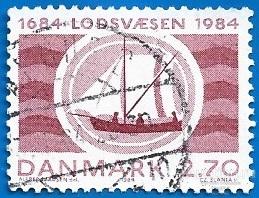 Дания 1984 MiNr 803. 300 лет лоцманской службе (0.4 € | $ 0.5) U
