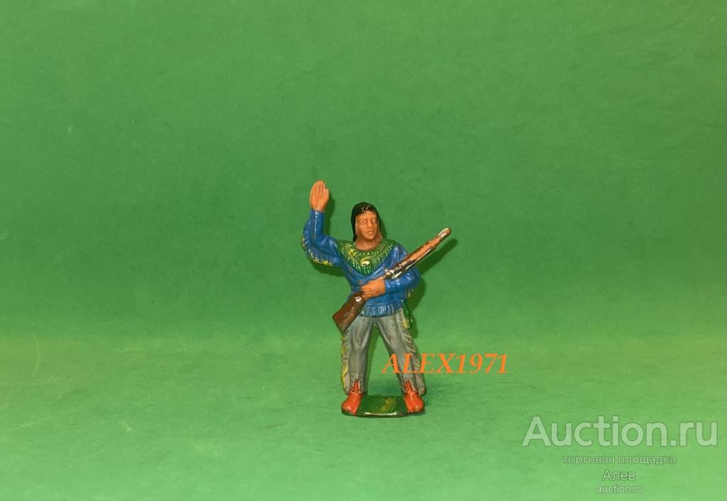 № 064 ВИНЕТУ, ИНДЕЕЦ ГДР, РЕДКИЙ ЦВЕТОВОЙ ВАРИАНТ, КОВБОИ, СОЛДАТИК, ГДР, ДИКИЙ ЗАПАД, ВЕСТЕРН