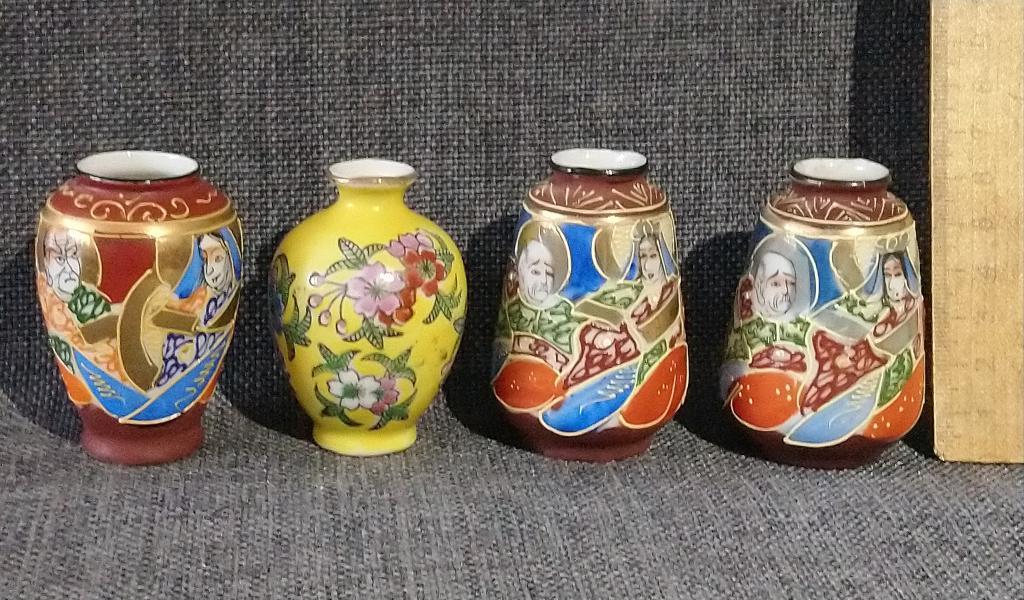 Япония 1950-е колекционные фарфоровые вазочки вазочка винтаж