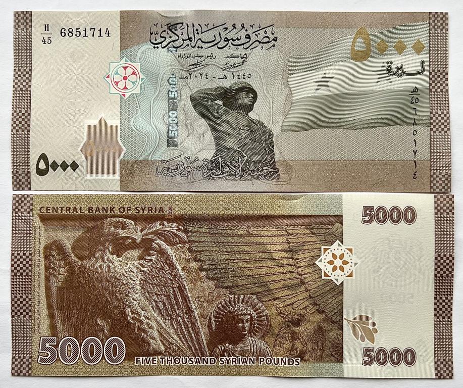 СИРИЯ 5000 ФУНТОВ 2024 ГОД UNC
