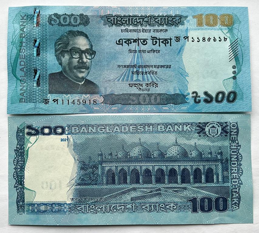 БАНГЛАДЕШ 100 ТАКА 2021 ГОД UNC