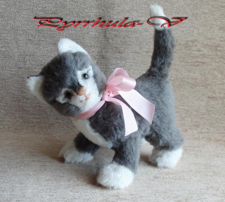 Коллекционный котик Китти Steiff, Австрия. Винтаж 70-х гг, редкость.