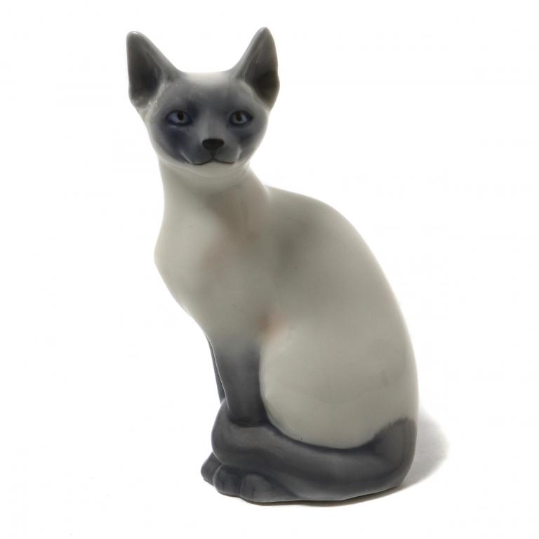 Фарфоровая фигура "Сиамский кот". Royal Copenhagen