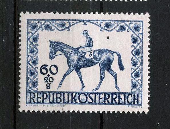 Австрия. Конный спорт. Скачки на приз города Вены. Лошади. Серия. 1947.*